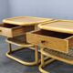 Pair of bamboo bedside tables by Kenneth Bergenblad for DUX, 1960s