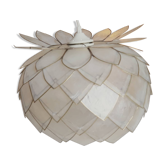 Hanging water lily in mother-of-pearl and vintage brass