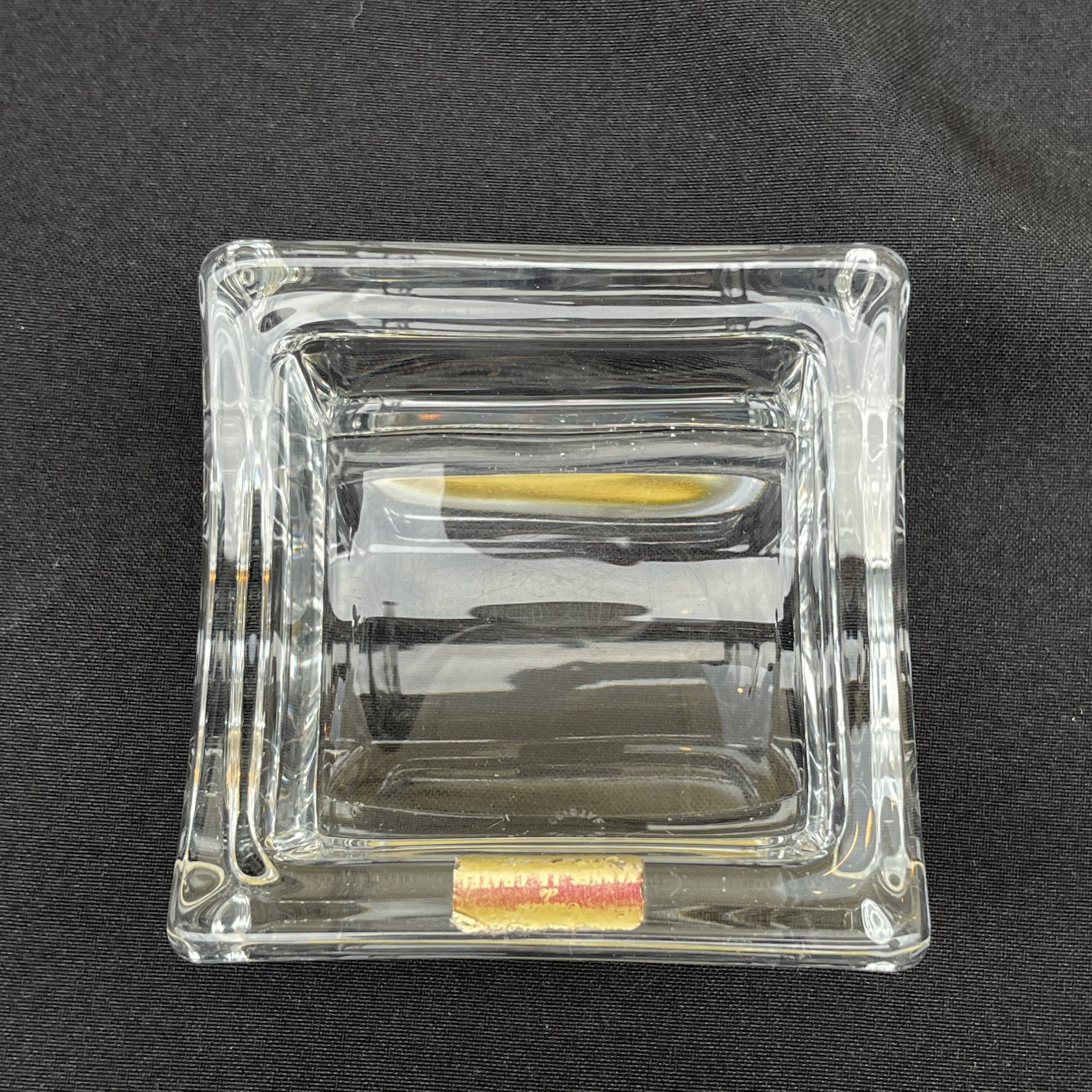 Crystal trinket dish or ashtray from Vannes-le-Châtel – 1960s-1970s