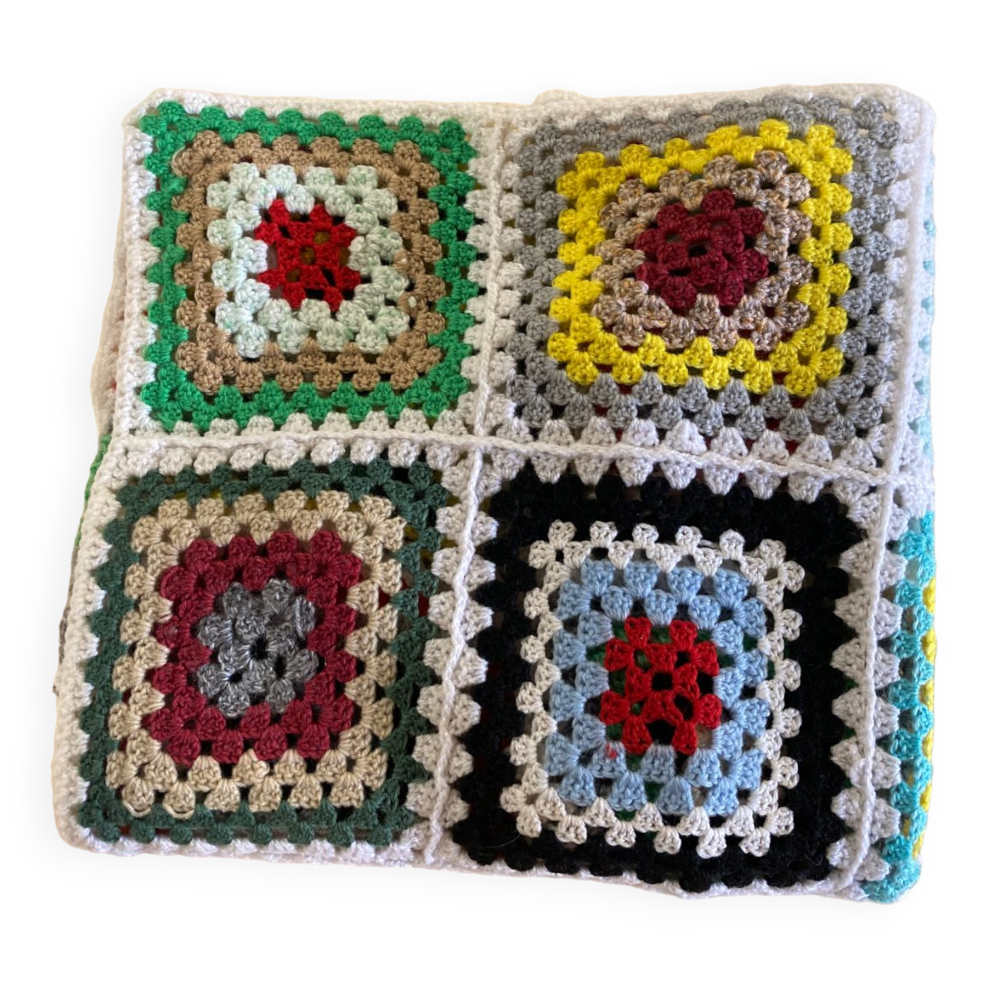 Plaid patchwork chair armchair flower wool vintage