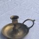 Antique thumb holder, vintage gilded brass cellar rat
