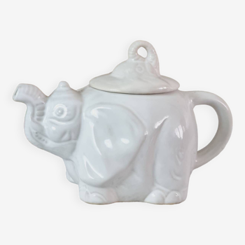 Vintage zoomorphic elephant teapot slip