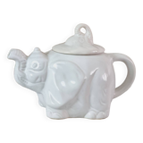 Vintage zoomorphic elephant teapot slip