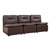 Modular set of 3 brown armchairs from the 1970s.
