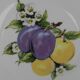 6 flat plates in porcelain from LIMOGES. Fruit decoration.