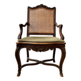 Fauteuil canné style Louis XV