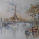 Paris watercolor print "Bernadette Voz"