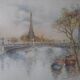 Paris watercolor print "Bernadette Voz"