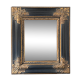 Miroir noir et or style Empire 34x39cm