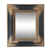 Black and gold mirror Empire style 34x39cm