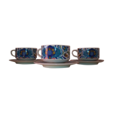 Set three cups and saucers Villeroy and Boch model IZMIR 1973