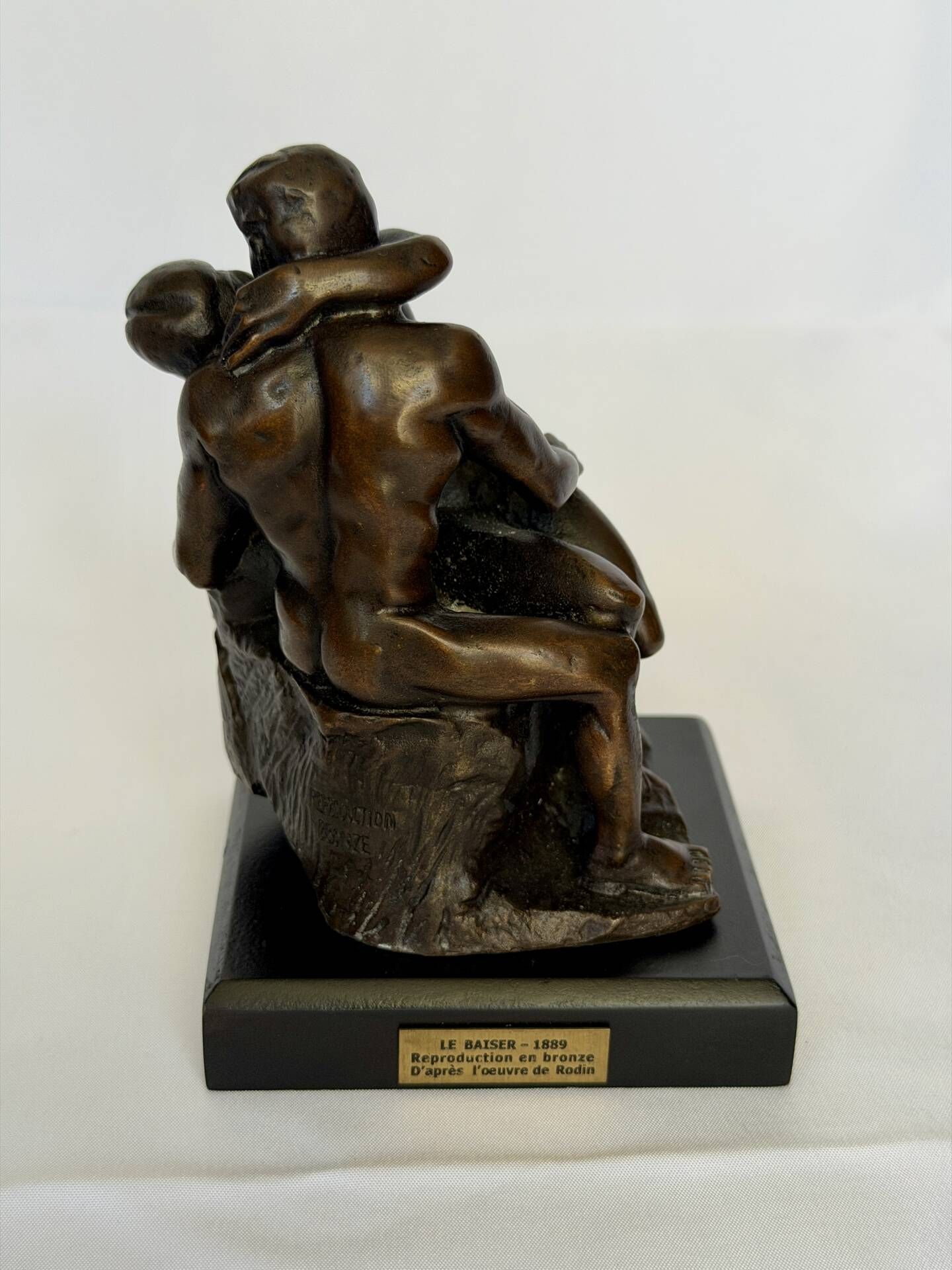 The Kiss Bronze Sculpture, Rodin Statue Reproduction, French Sculpture