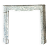 Cheminée de Louis XV pompadour circa 1900 marbre vert d’Estours