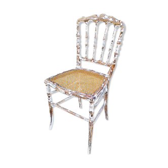 Napoleon III chair, white patina.