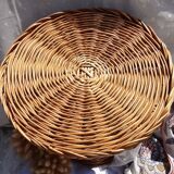 Vintage rattan round table