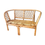 Vintage rattan bench