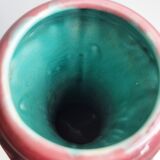 Pair of Orchies enamelled ceramic vases