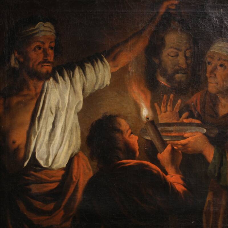 19th century Flemish painting, Salome with the Head of St. John the Baptist