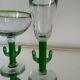 Vintage blown glass cactus glasses