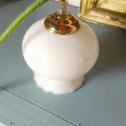 White opaline table lamp