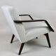 Vintage white Boucle Club Armchairs, 1970s