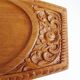 Teak tray hand-carved