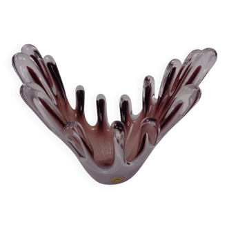 Handmade crystal glass bowl from Gränna Glas, Sweden, 1970s