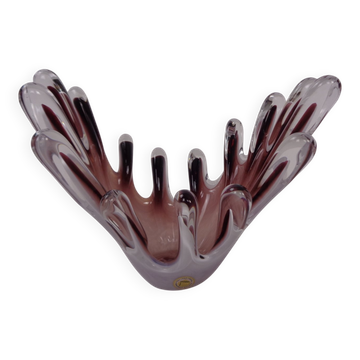 Handmade Crystal Glass Bowl from Gränna Glas, Sweden, 1970s