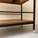 Rolling serving table in wood and black metal by Pierre Guariche for Meurop, design 1960