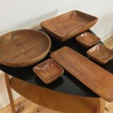 Scandinavian fruit cut in teak, wood