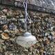 Vintage sandblasted glass pendant lamp
