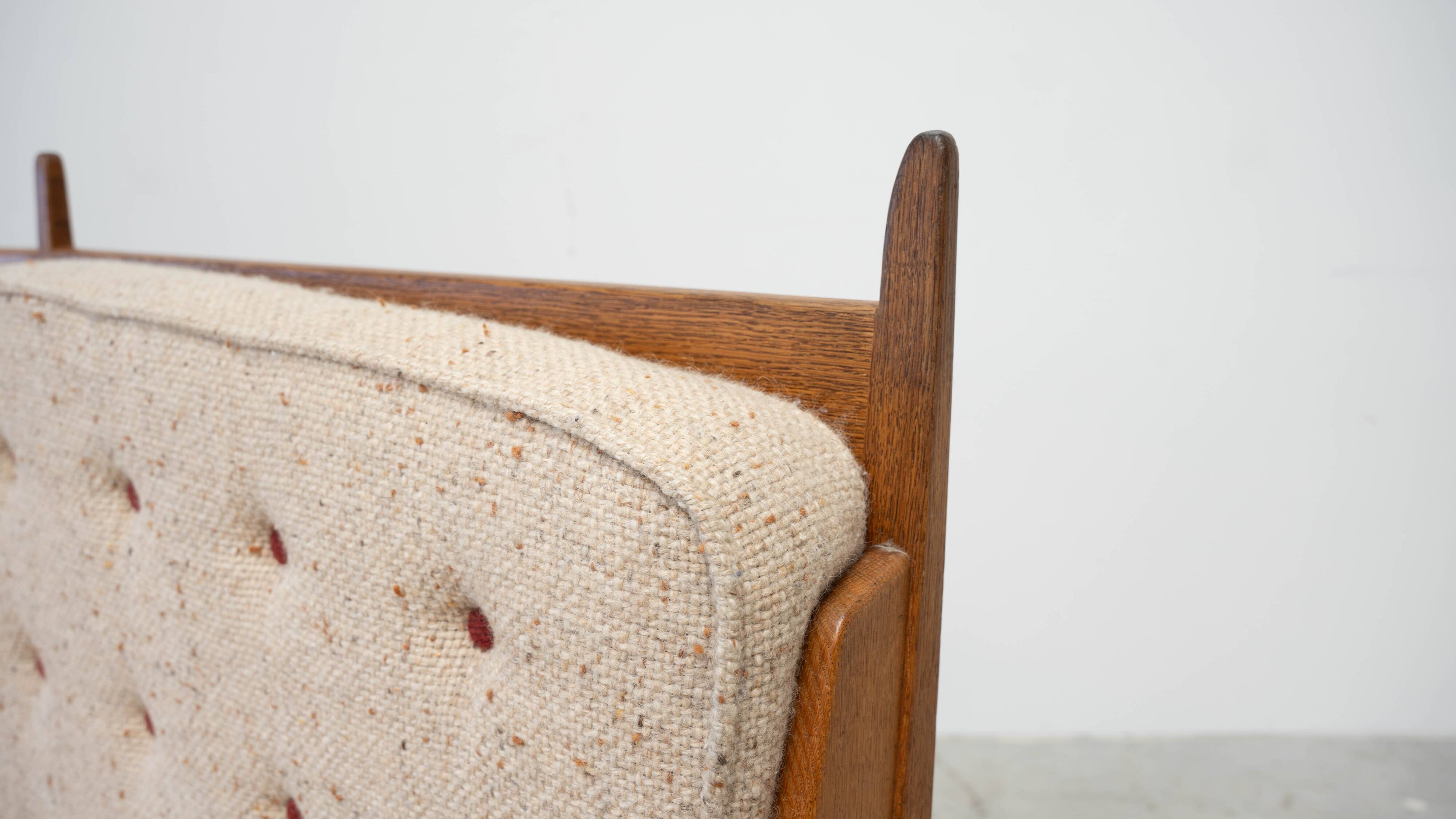 Curved sofa by Guillerme et Chambron for Votre Maison