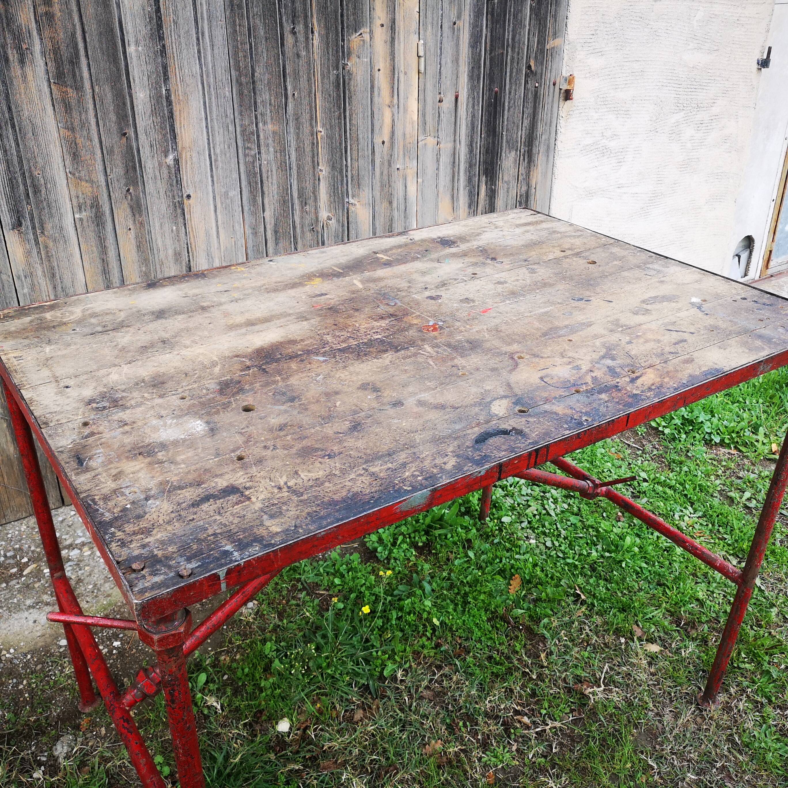 Old plumber workbench