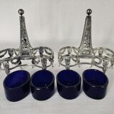 Pair of solid silver salt pans