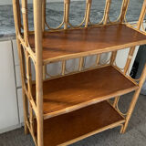 1960s-70s rattan shelf