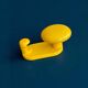 Yellow coat hooks by Carlo Bartoli, Italy 1970