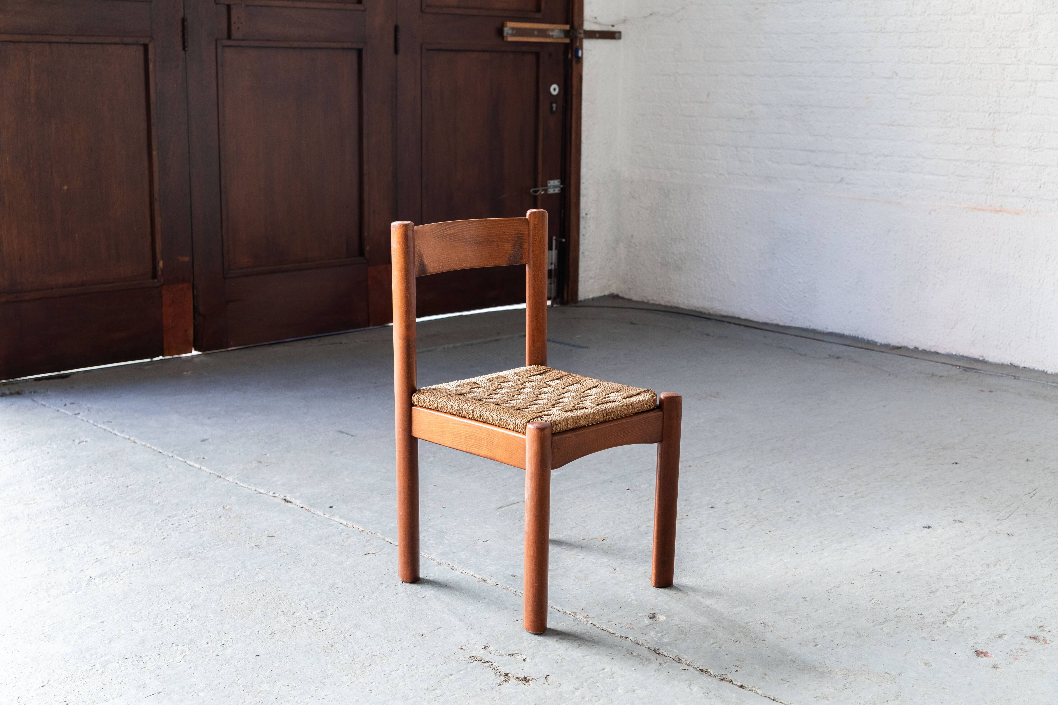 Rustic dining chairs, Italy, 1960's