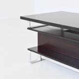 Abbondinterni executive corner desk in Mahogany Italy 1970