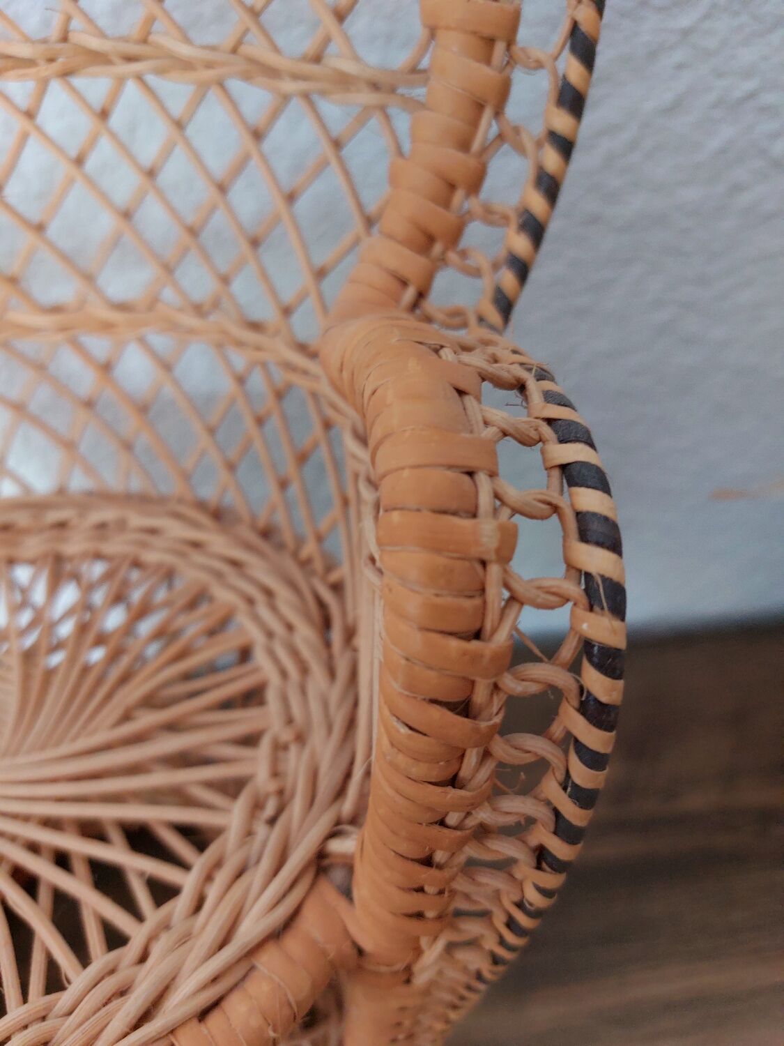 Small emmanuelle armchair for vintage doll wicker / rattan new