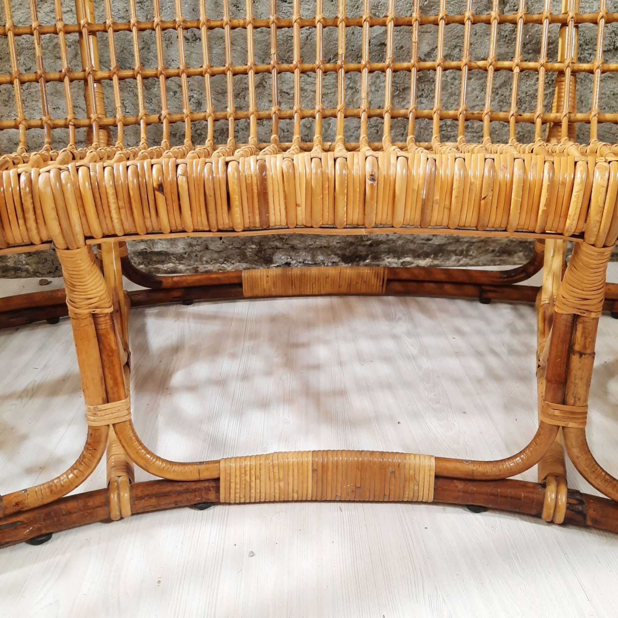 Living room - sofa, pair of armchairs - bamboo