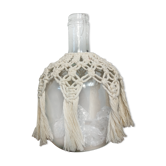 Canister glass macramé decoration