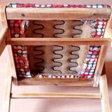 Restored bridge office chair with vintage compass feet from the 50s