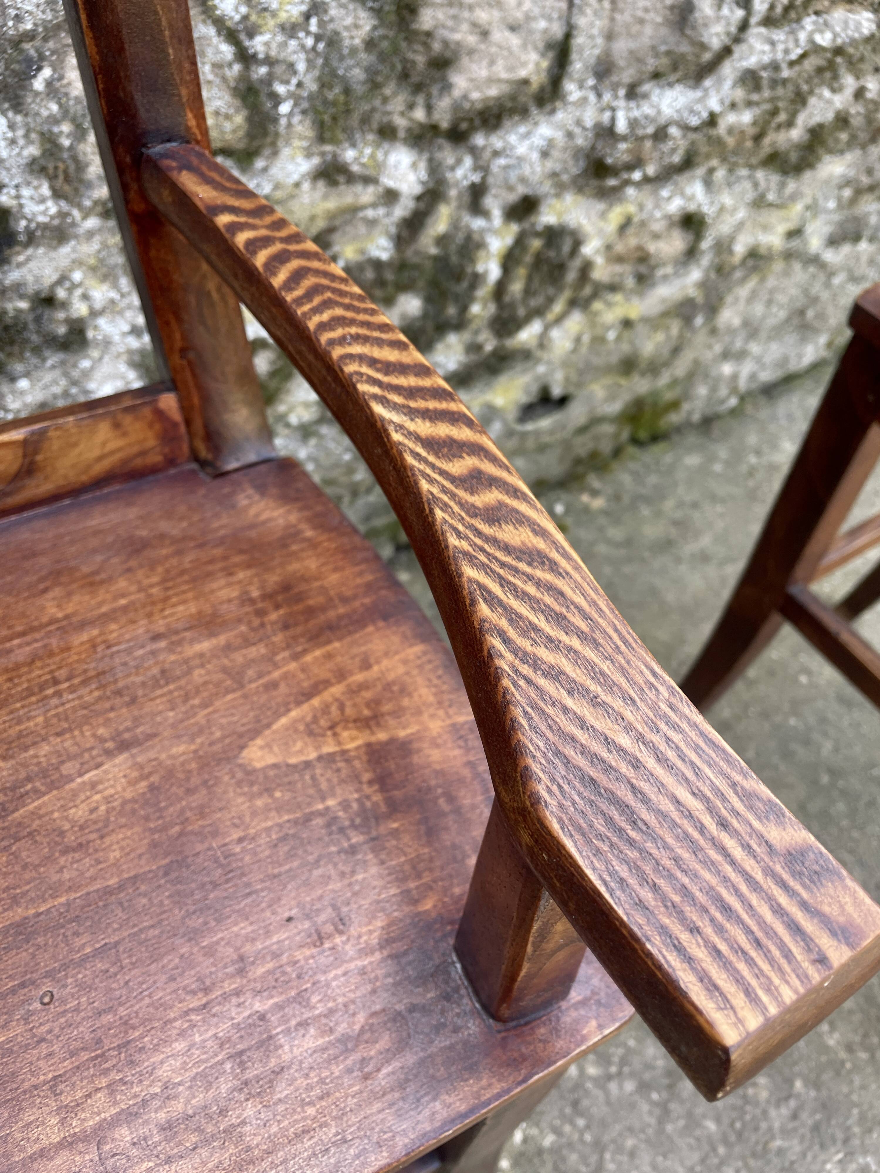 Pair of children's high chairs, early 20th century craftsmanship.