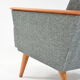 Fauteuil carre gris chiné