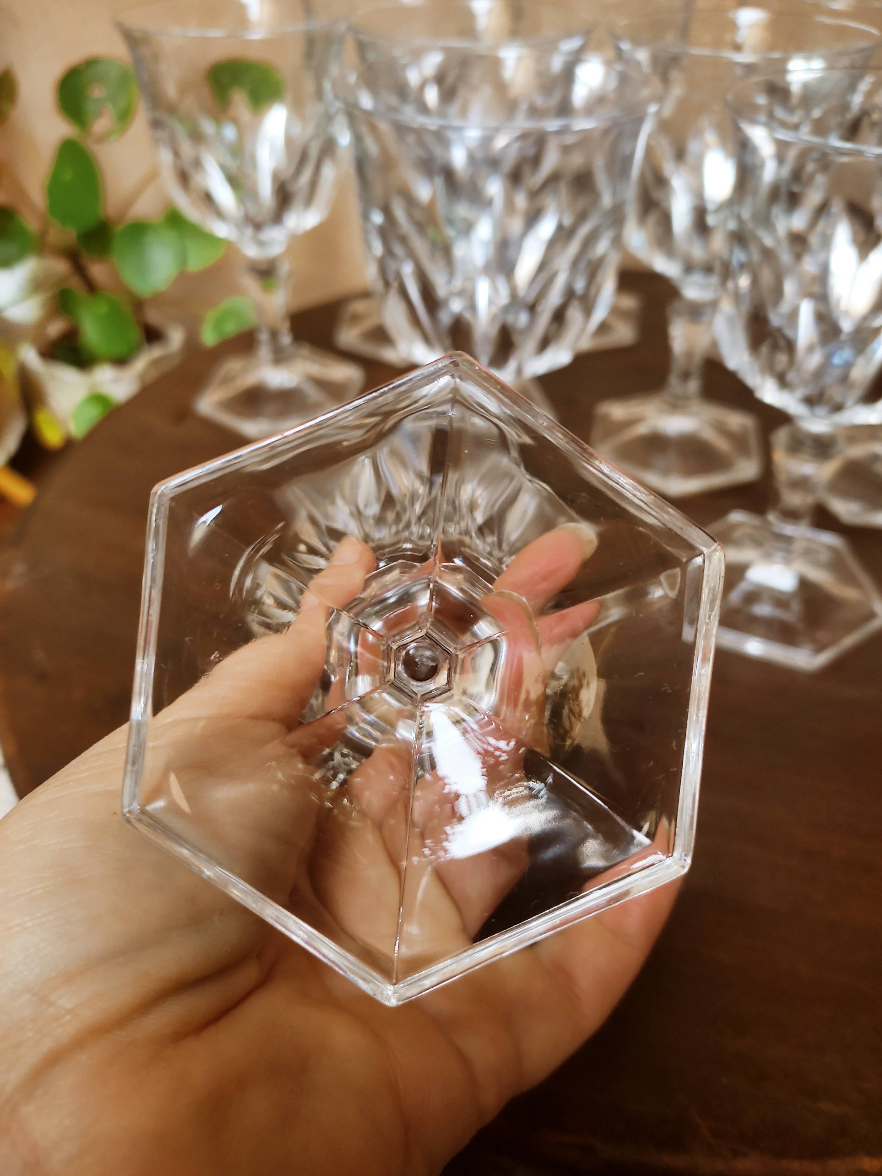 12 crystal water glasses Chaumont model