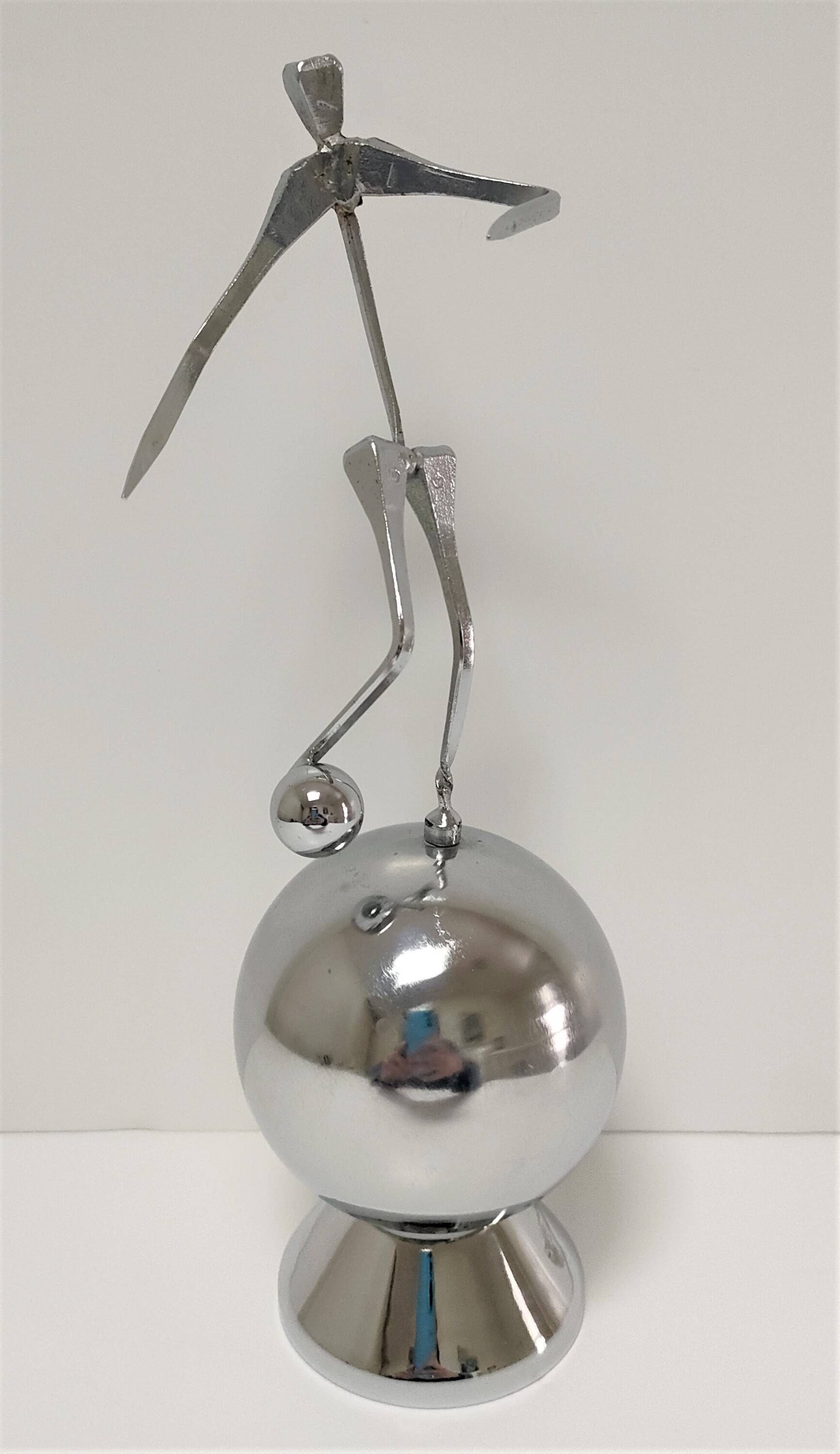 steel sculpture, sportsman's hallmark, goldsmith's crown