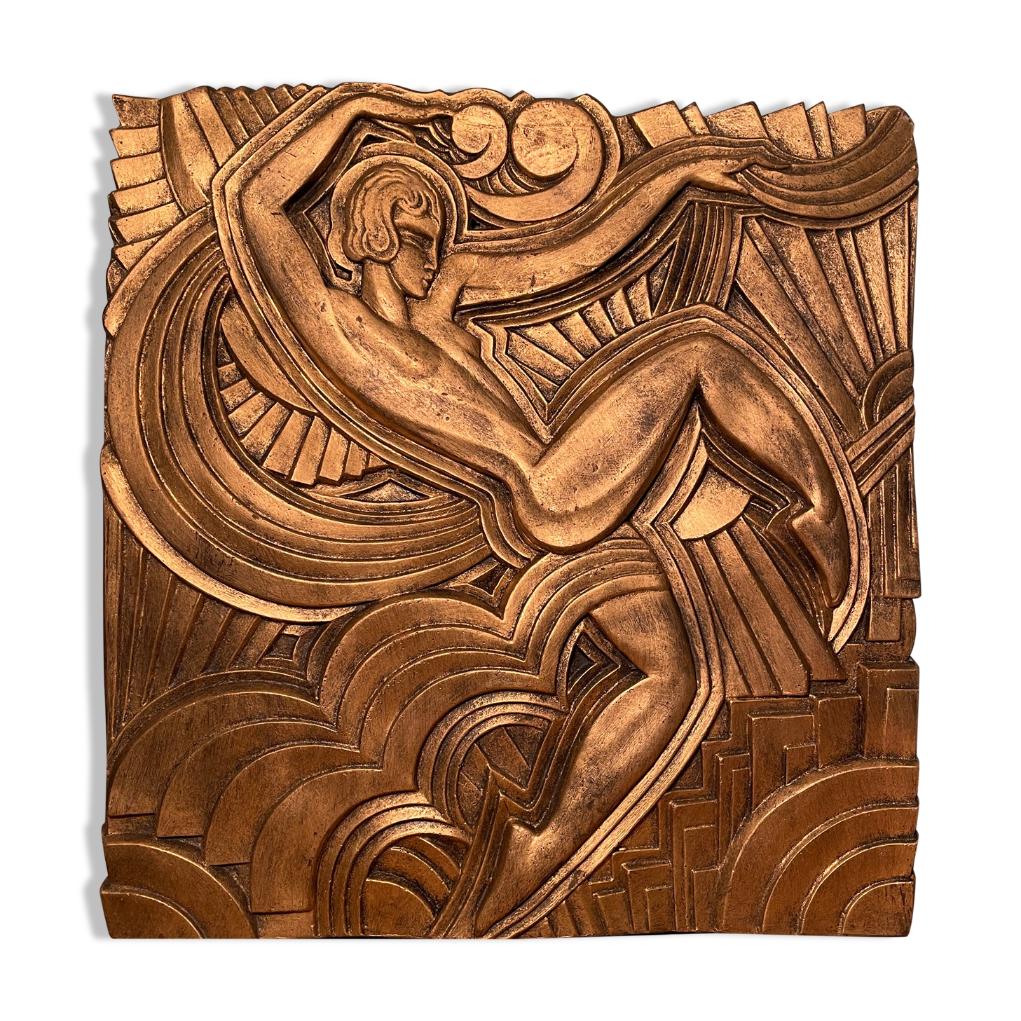 Bas-relief in Art Deco plaster