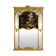 Large trumeau, or glazing bead mirror, Louis XV style. 1950s.