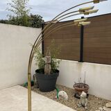 5-light gold floor lamp, 70s design