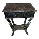 Ethnic carved wooden worker's furniture